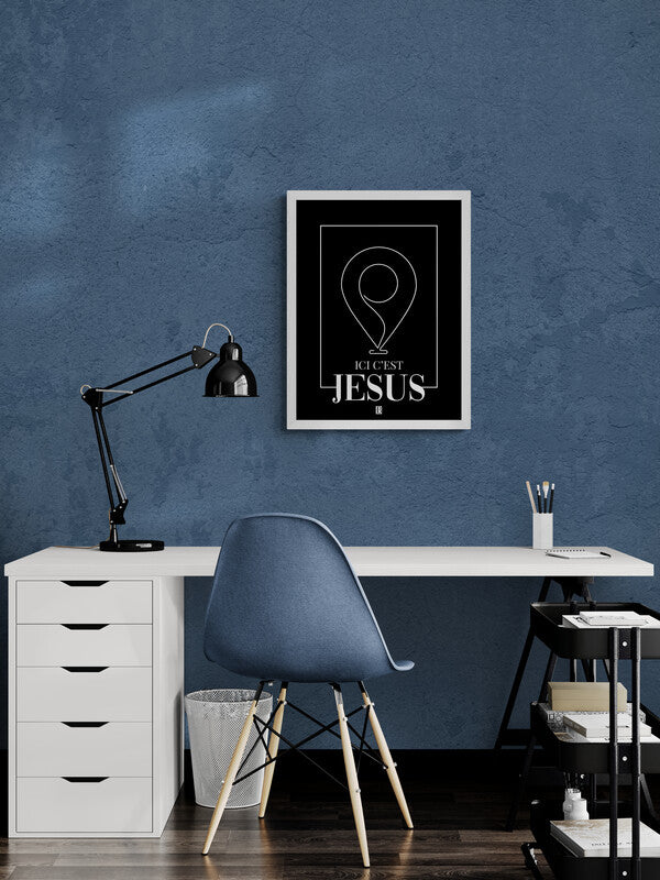 Ici c'est Jésus - Affiche Chrétienne
