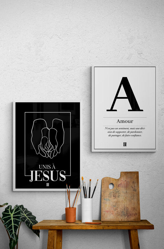 Unis à Christ - Affiche Chrétienne
