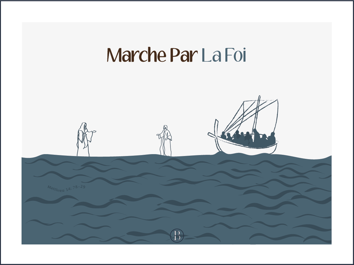 Marcher par la foi - Affiche chrétienne