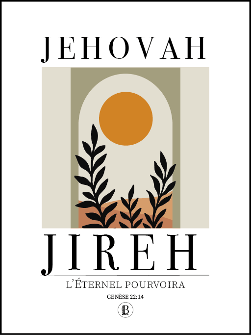 Jehovah Jireh - Affiche chrétienne