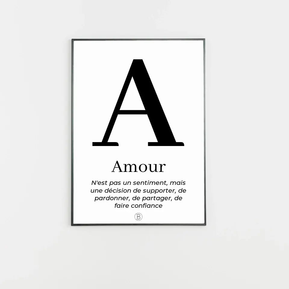 Affiche personnalisable - Lettre et texte