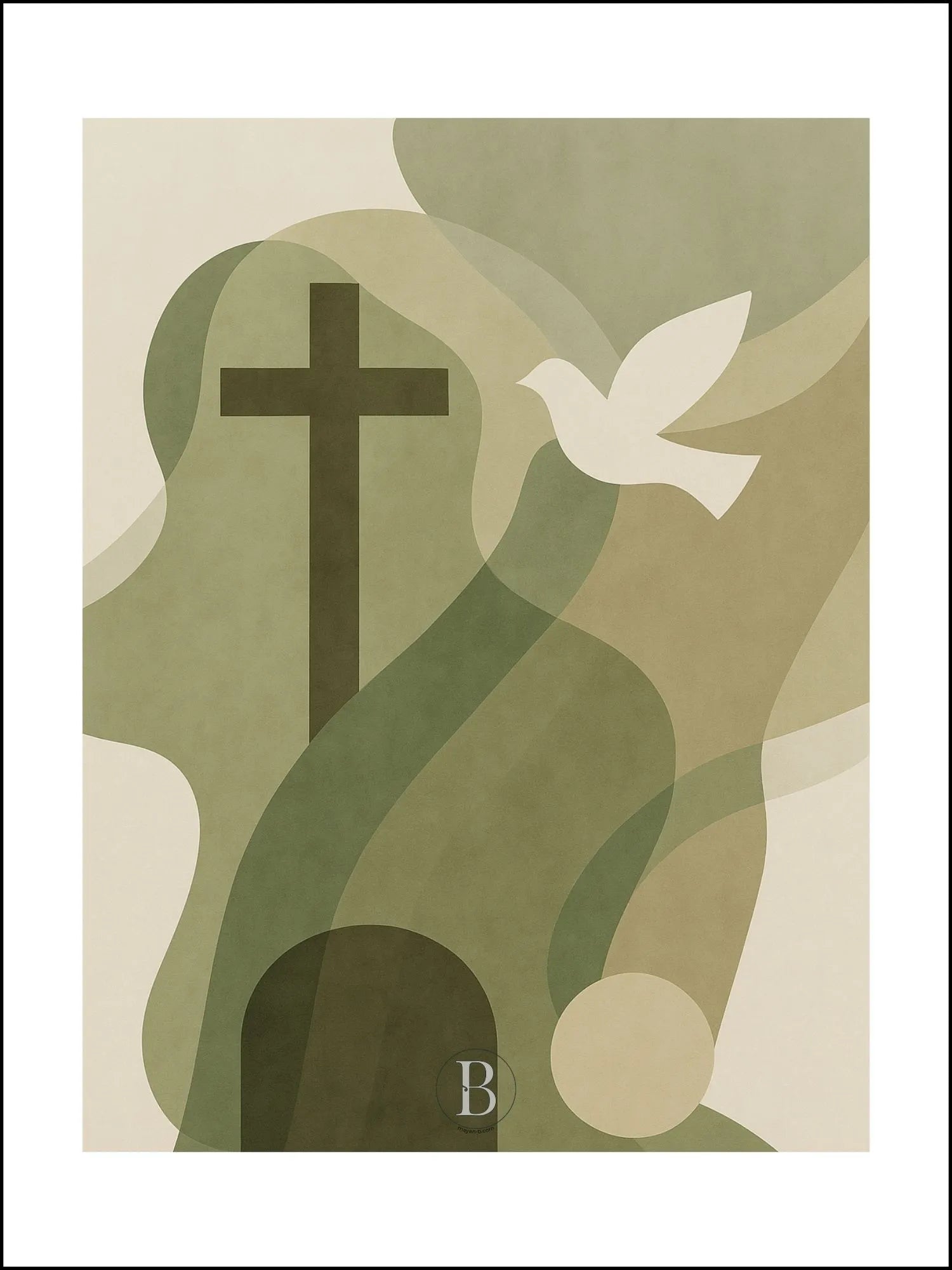 La résurrection et la vie nouvelle  - Affiche chrétienne