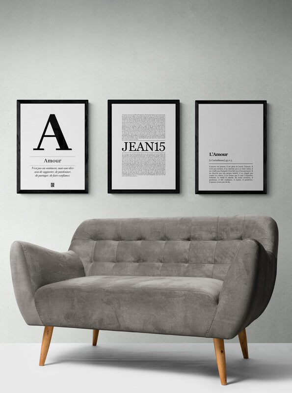 A comme Amour - Affiche personnalisable