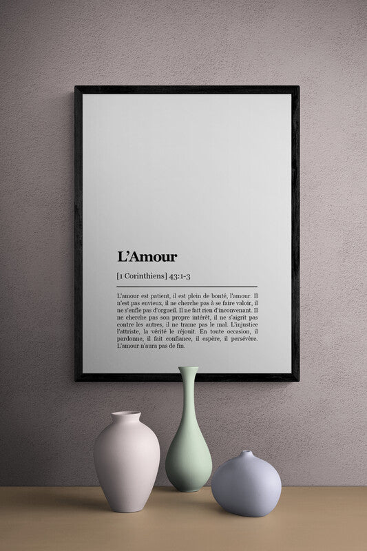 L'amour - Affiche verset biblique
