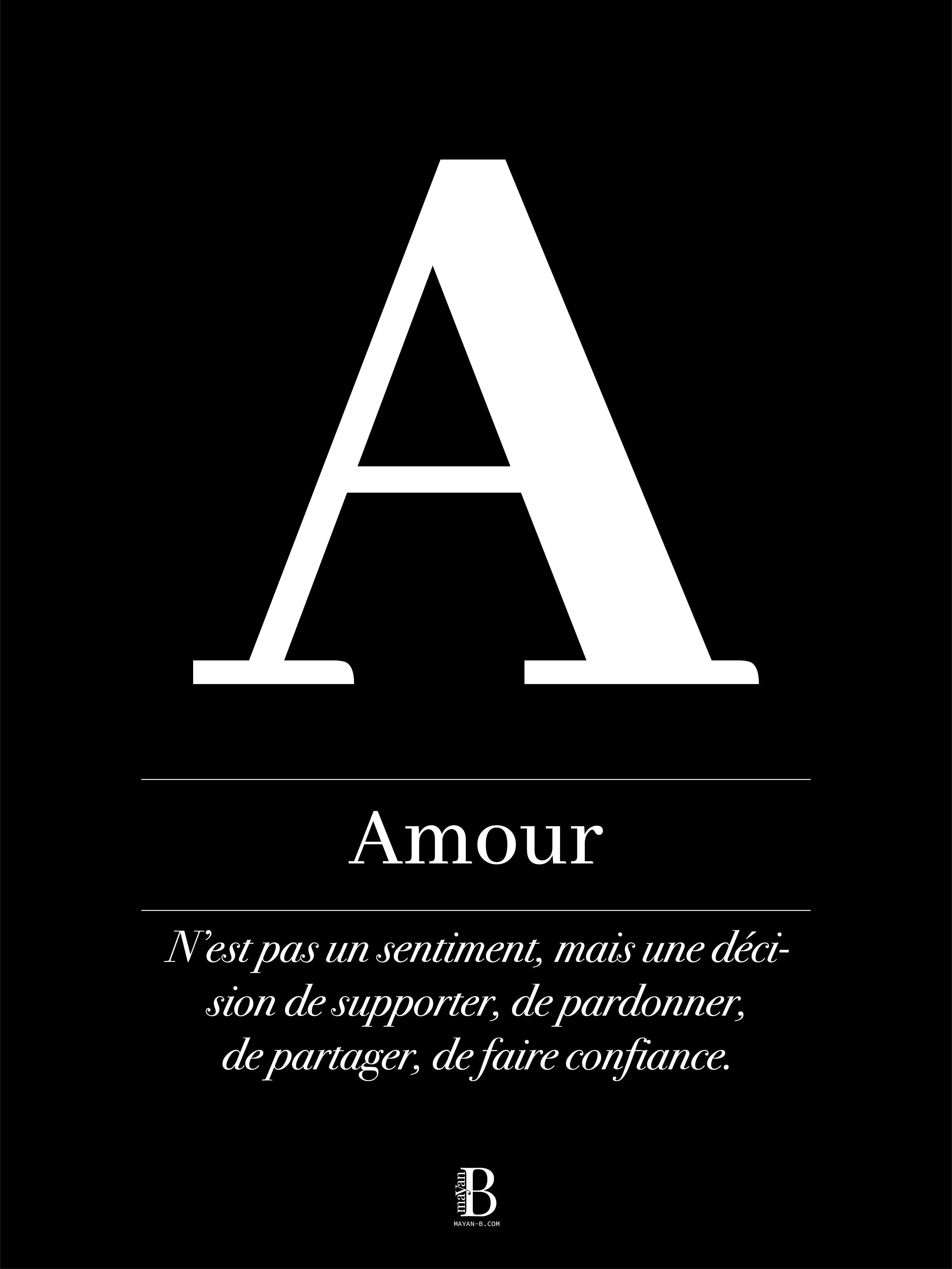 Affiche personnalisable - Lettre et texte