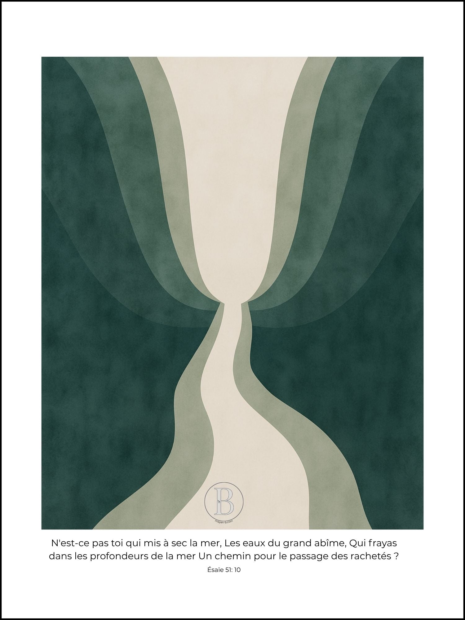 La mer ouverte  - Affiche chrétienne