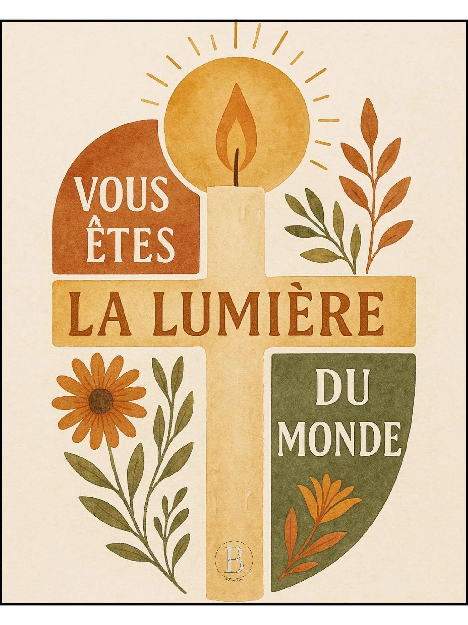 Lumière du monde  - Affiche chrétienne