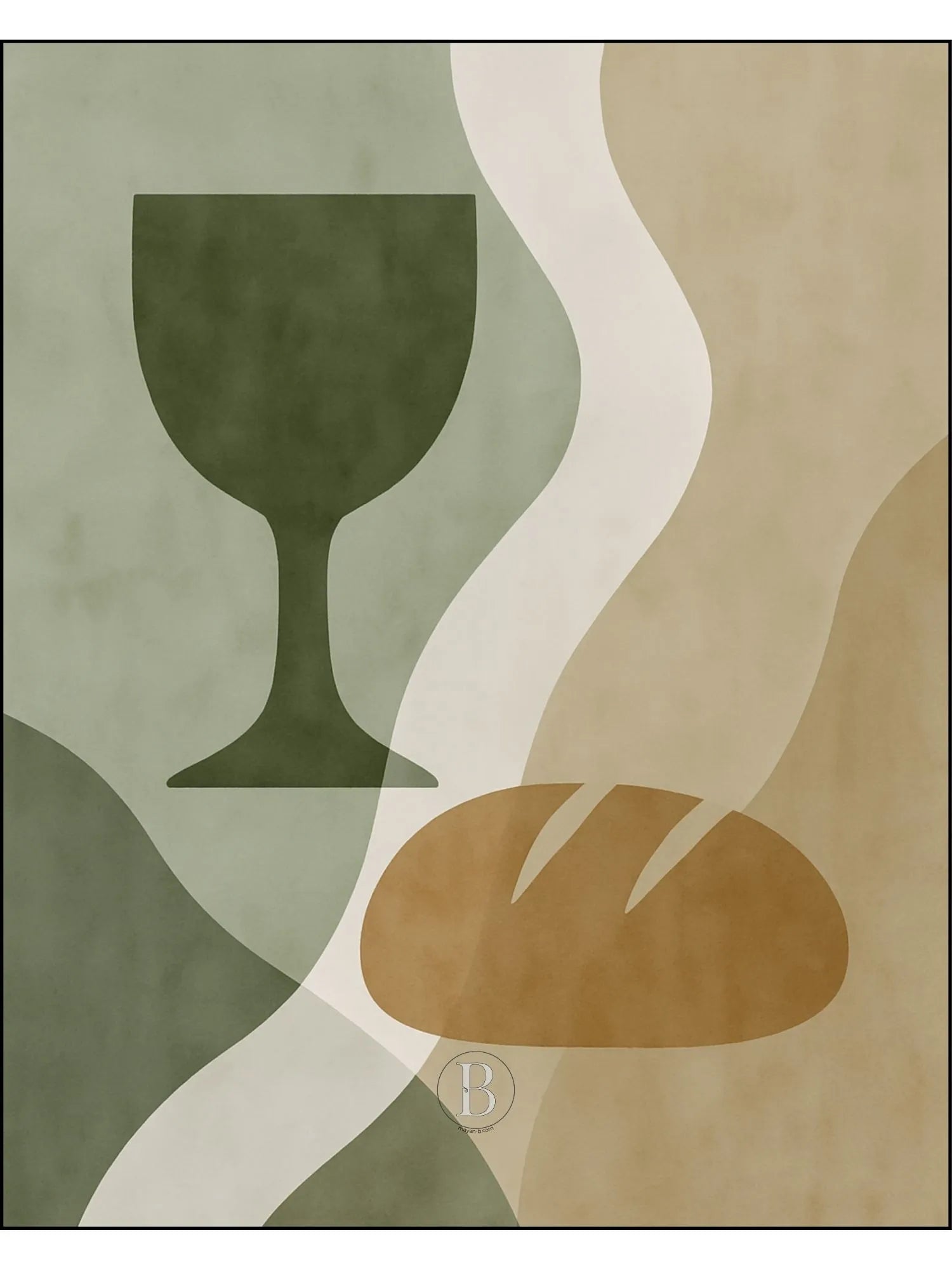Le pain et le vin  - Affiche chrétienne