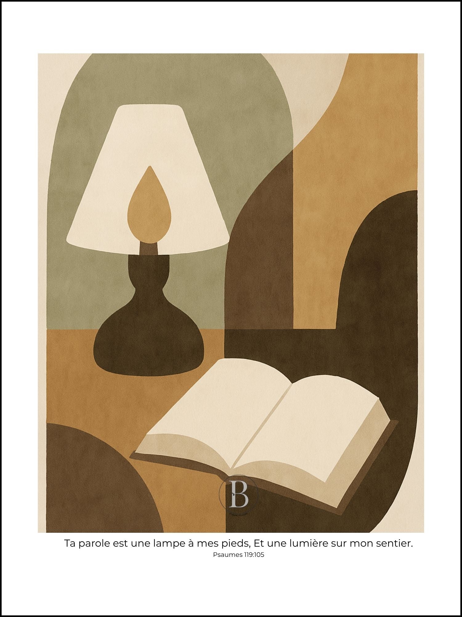 Ta Parole, une Lampe à mon chevet  - Affiche chrétienne